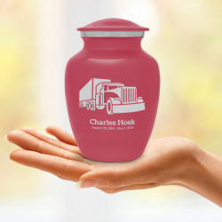 Semi Truck Sharing Urn - Rose Pink