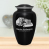 Semi Truck Cremation Urn - Jet Black