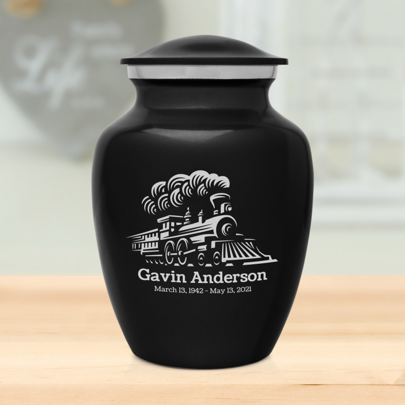 Train Sharing Urn - Jet Black