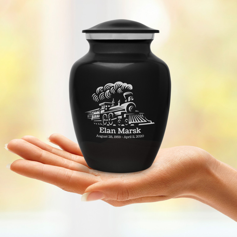 Train Sharing Urn - Jet Black
