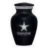 Dallas Star Keepsake Urn - Jet Black