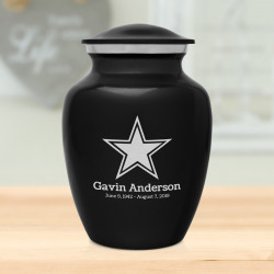 Dallas Star Sharing Urn - Jet Black
