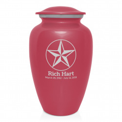 Texas Star Cremation Urn - Rose Pink