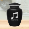 Music Note Sharing Urn - Jet Black