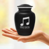 Music Note Sharing Urn - Jet Black