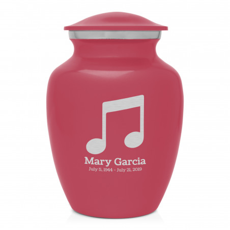 Music Note Sharing Urn - Rose Pink