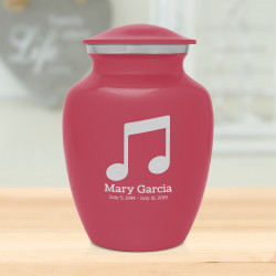 Music Note Sharing Urn - Rose Pink