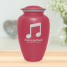 Music Note Cremation Urn - Rose Pink