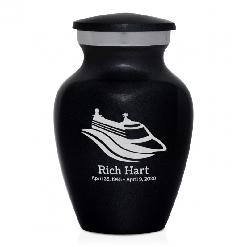 Cruise Ship Keepsake Urn - Jet Black