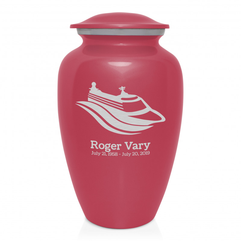 Cruise Ship Cremation Urn - Rose Pink