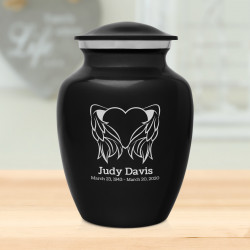 Angel Heart Sharing Urn - Jet Black