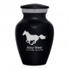 Horse Keepsake Urn - Jet Black