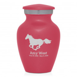 Horse Keepsake Urn - Rose Pink
