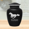 Horse Sharing Urn - Jet Black