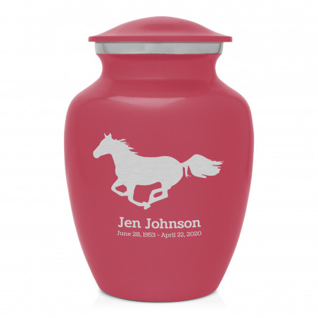 Horse Sharing Urn - Rose Pink