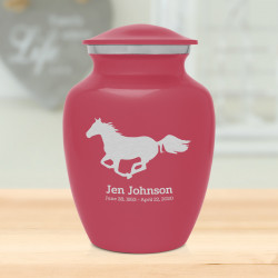 Horse Sharing Urn - Rose Pink