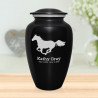 Horse Cremation Urn - Jet Black