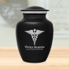Caduceus Sharing Urn - Jet Black