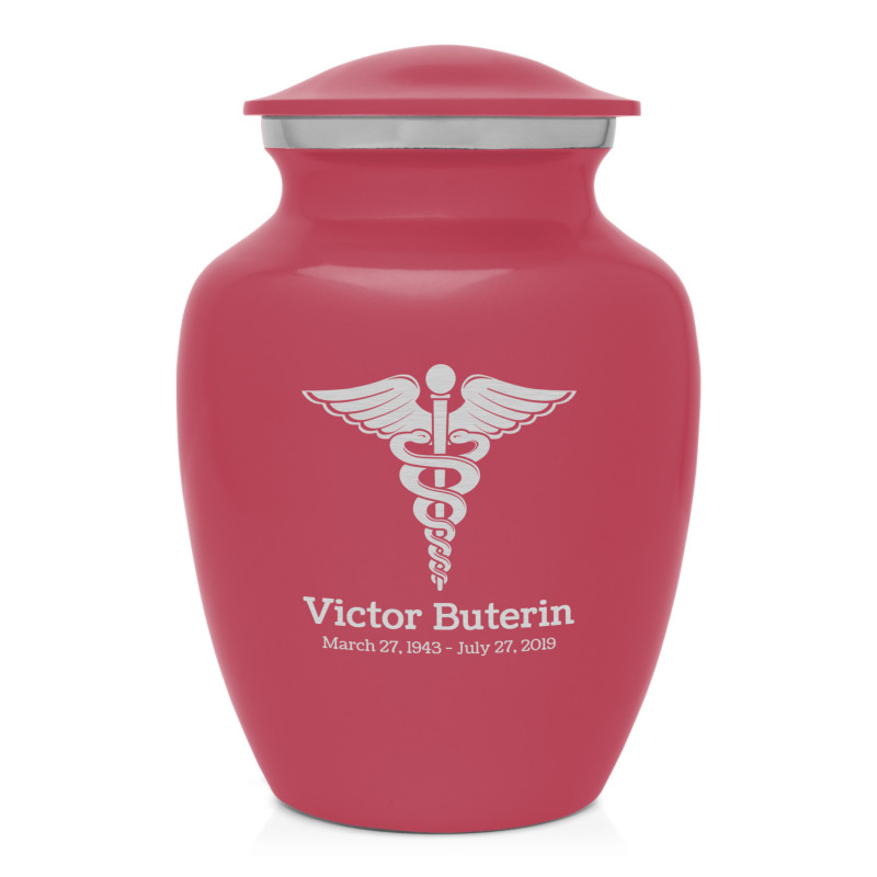 Caduceus Sharing Urn - Rose Pink