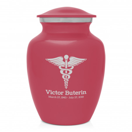 Caduceus Sharing Urn - Rose Pink