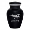Airplane Keepsake Urn - Jet Black