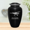 Airplane Cremation Urn - Jet Black