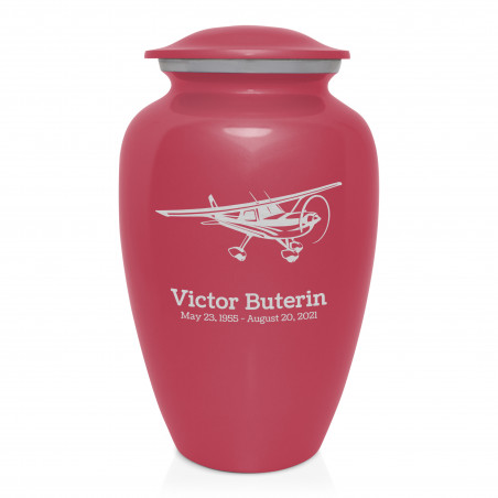 Airplane Cremation Urn - Rose Pink