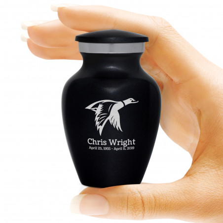 Duck Keepsake Urn - Jet Black