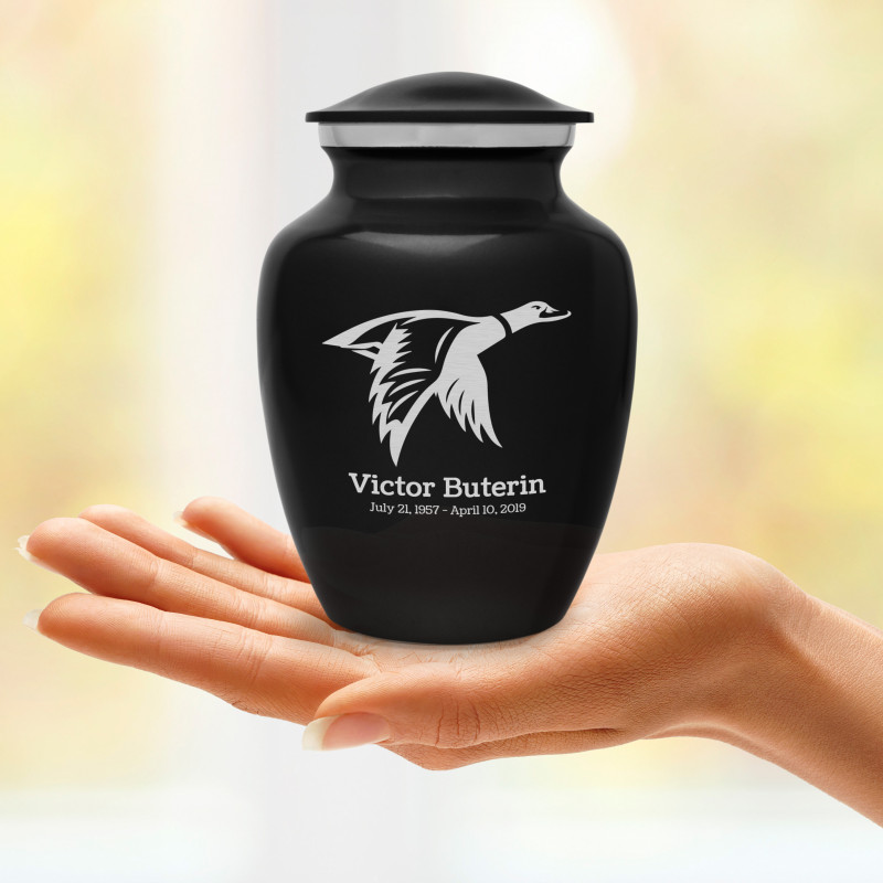 Duck Sharing Urn - Jet Black