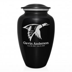 Duck Cremation Urn - Jet Black