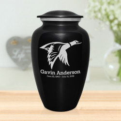 Duck Cremation Urn - Jet Black