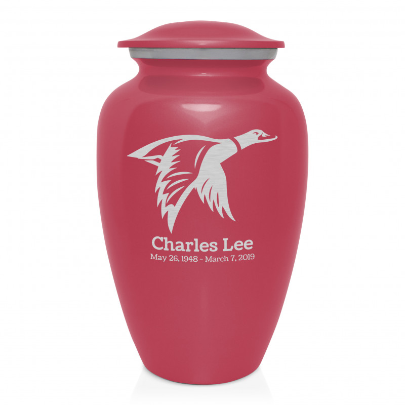 Duck Cremation Urn - Rose Pink