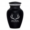 Antlers Keepsake Urn - Jet Black