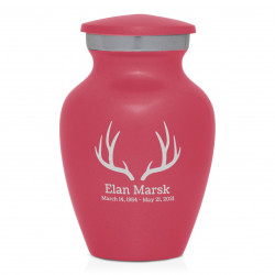 Antlers Keepsake Urn - Rose Pink