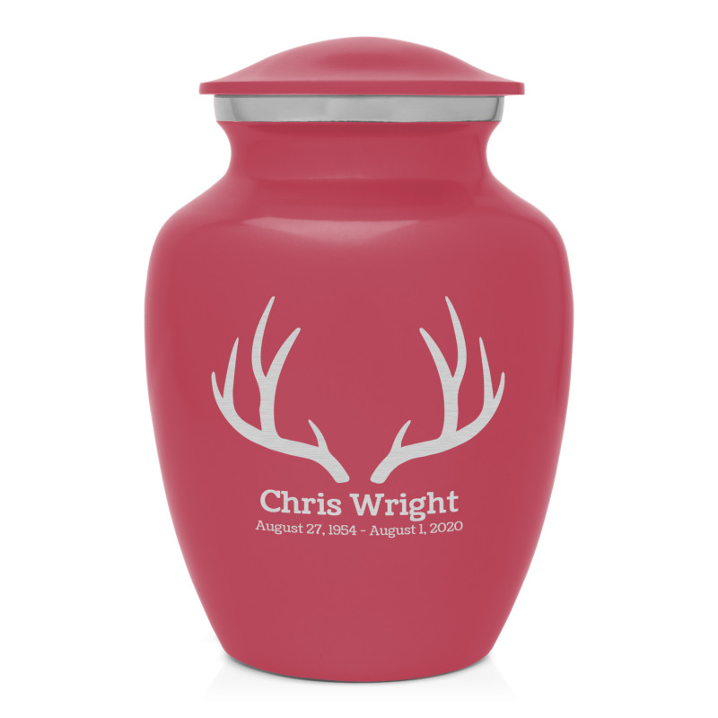 Antlers Sharing Urn - Rose Pink