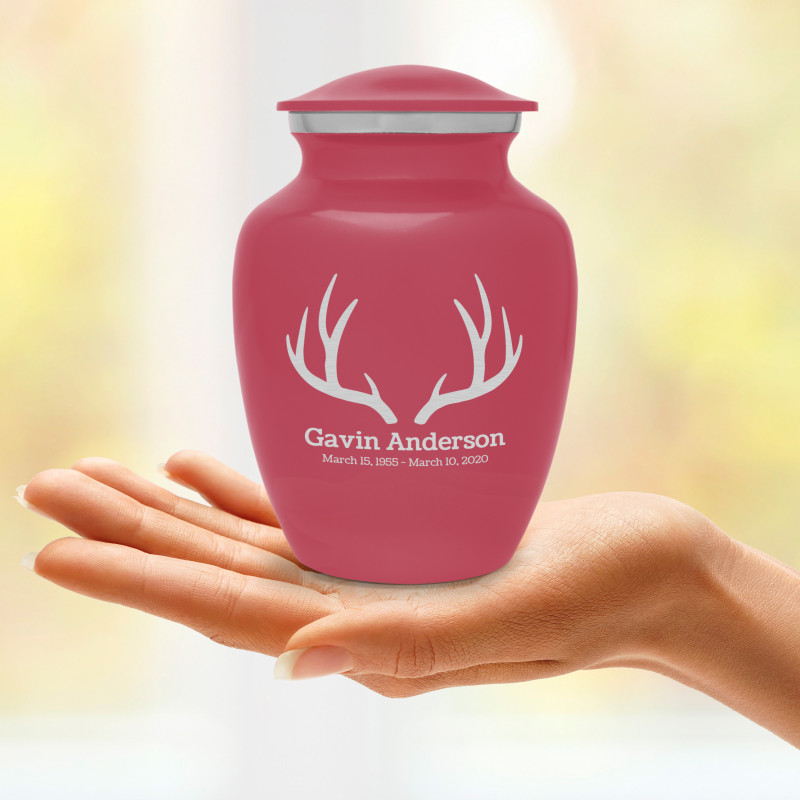 Antlers Sharing Urn - Rose Pink