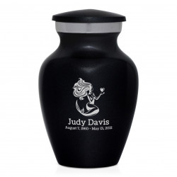 Mermaid Keepsake Urn - Jet Black