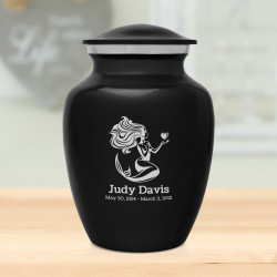 Mermaid Sharing Urn - Jet Black