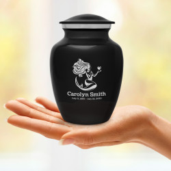 Mermaid Sharing Urn - Jet Black