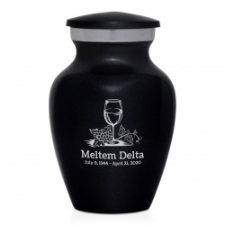 Wine Keepsake Urn - Jet Black