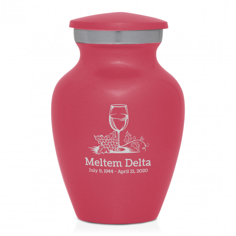 Wine Keepsake Urn - Rose Pink