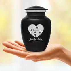 Autism Puzzle Sharing Urn - Jet Black