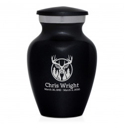 Deer Keepsake Urn - Jet Black