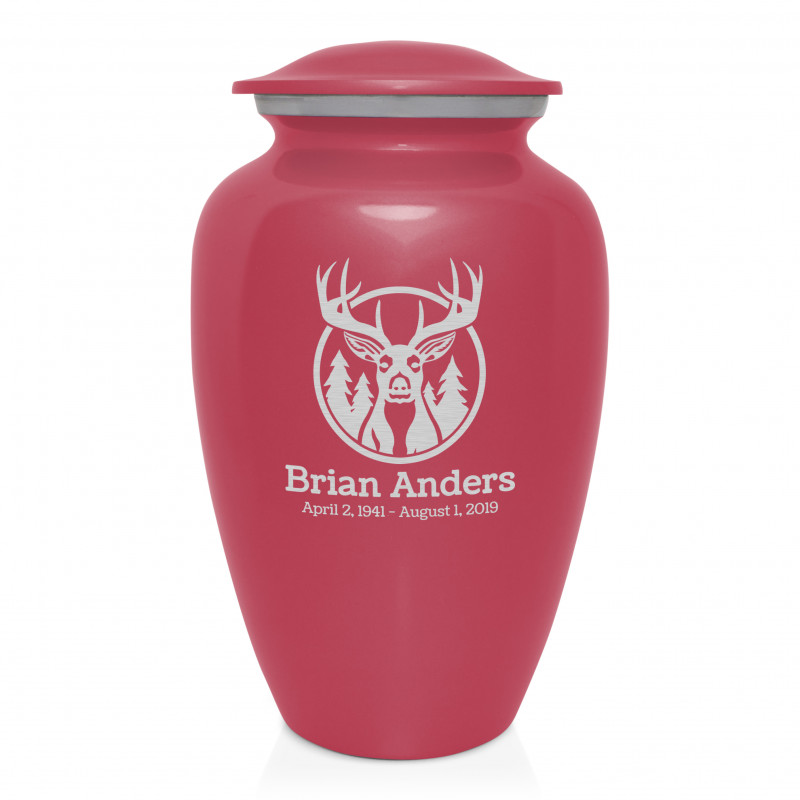Deer Cremation Urn - Rose Pink