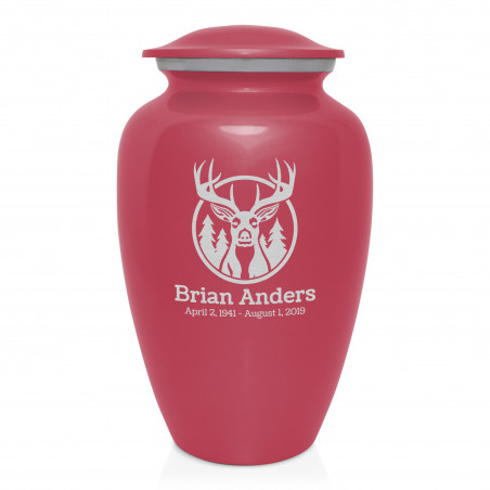 Deer Cremation Urn - Rose Pink