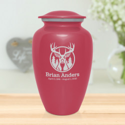 Deer Cremation Urn - Rose Pink