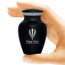 Hot Air Keepsake Urn - Jet Black