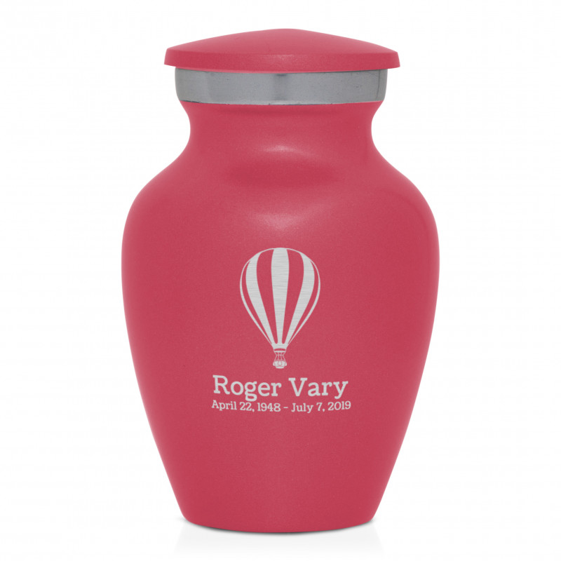 Hot Air Balloon Keepsake Urn - Rose Pink