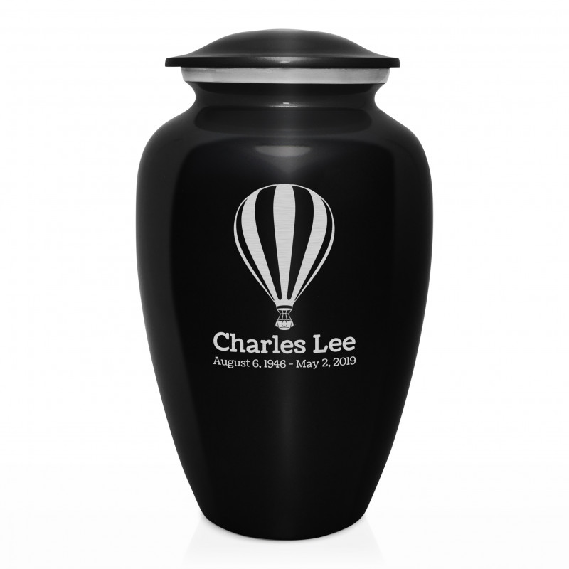 Hot Air Cremation Urn - Jet Black