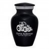 Modern Tractor Keepsake Urn - Jet Black